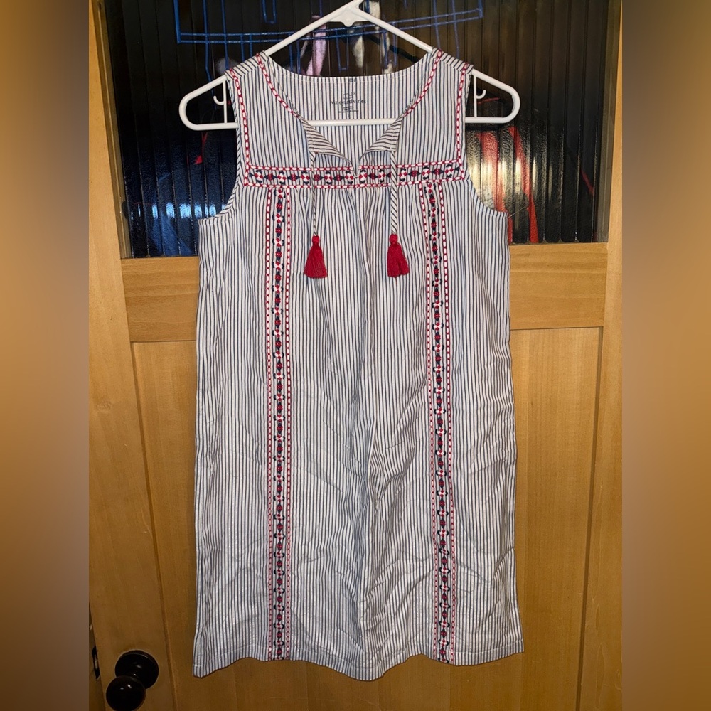 Vinyard Vines kids summer dress sz14 - Embroidered 4th Of July 💯 Cotton
